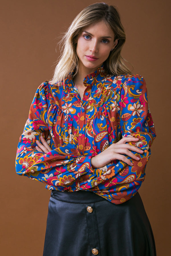 impressive-blossom-woven-top Flying Tomato-Sophia's StyleTOPS-1